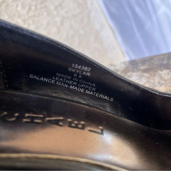 Michael Skylar Black Leather Zipper Heels - Women’s Size 6.5 - Pre-Owned - Picture 6 of 9